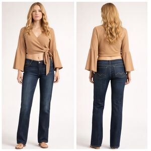 7 For All Mankind Straight Leg Jeans Size 31 Dark Wash Made USA   J1774